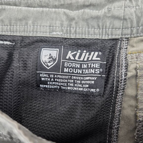 Kuhl Ambush Cargo Shorts Men's 34 Green Vintage Patina Dye Hiking Camp - Picture 9 of 10